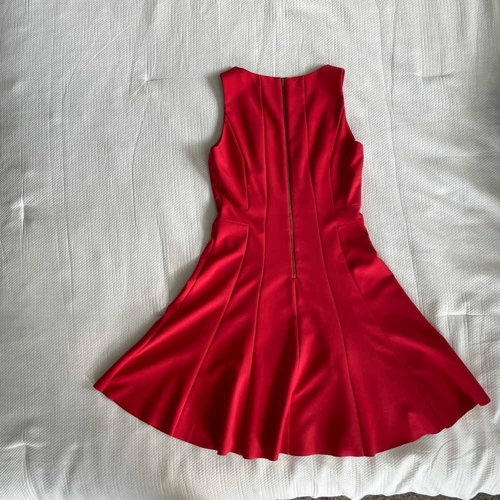 H&M fit and flare red dress, size 8.
